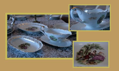 D 0611-43 Vleeschalen set met sauskom